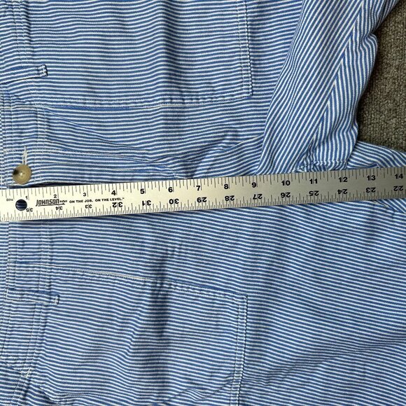 Liz Claiborne Vintage Railroad Blue & White Stripe Women's Pants Size 10 - Picture 5 of 6